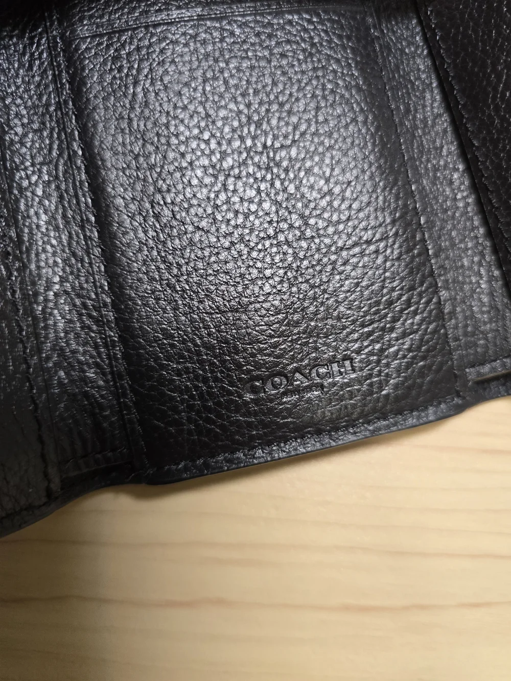 Coach black leather